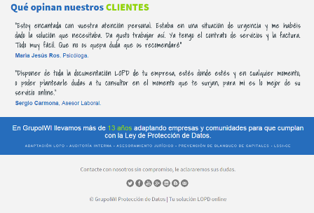 comentarios clientes IWI